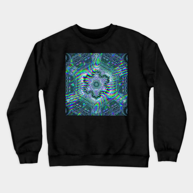 Metatronic Motion - Midnight Flux Wave Crewneck Sweatshirt by Boogie 72